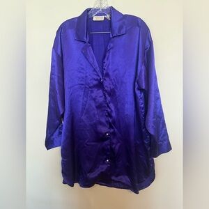 Vintage Victoria's Secret Shiny Purple Satin Top